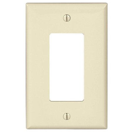 EATON WIRING DEVICES Wallplate, 487 in L, 312 in W, 1 Gang, Polycarbonate, Light Almond, HighGloss PJ26LA